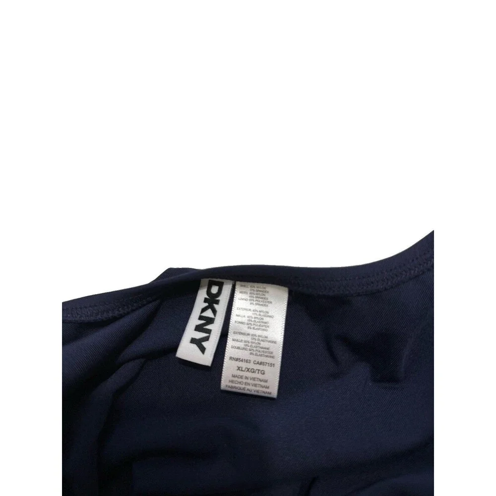Women’s XL Navy Ruffled One Piece Swimsuit w/adjustable Straps - Picture 6 of 8
